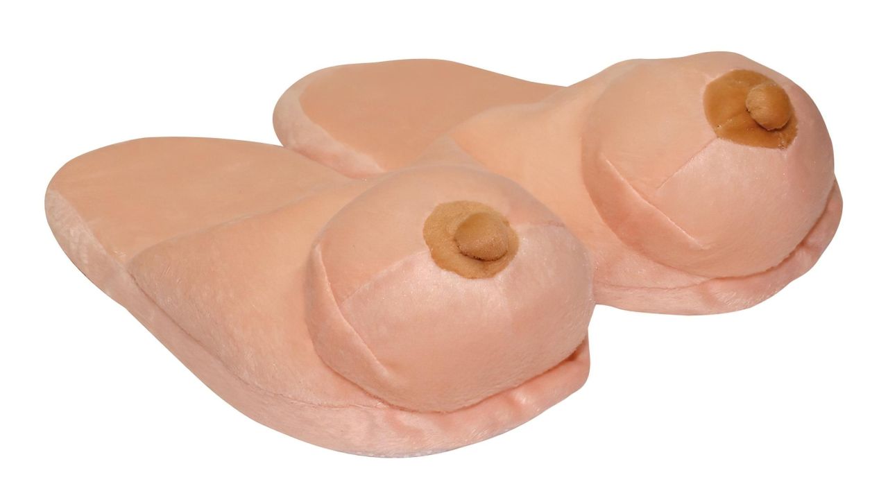 Plüss papucs natúr - mellformájú Plüss papucs natúr - mellformájú