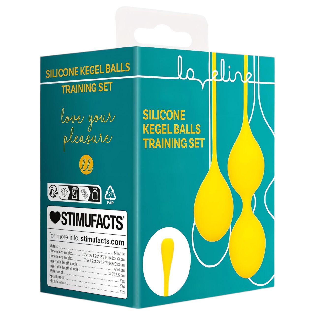 Loveline - szilikon gésagolyó szett - 2 részes (sárga) Loveline - szilikon gésagolyó szett - 2 részes (sárga)