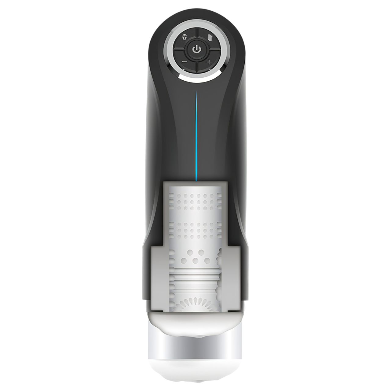 JamyJob - fel-le mozgó, rezgő maszturbátor (fekete)