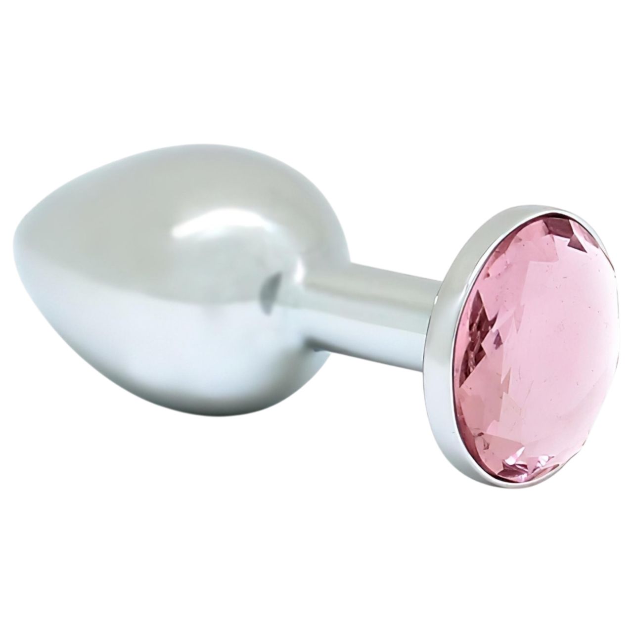 Rimba XS - pink köves, fém anál plug (ezüst) Rimba XS - pink köves, fém anál plug (ezüst)