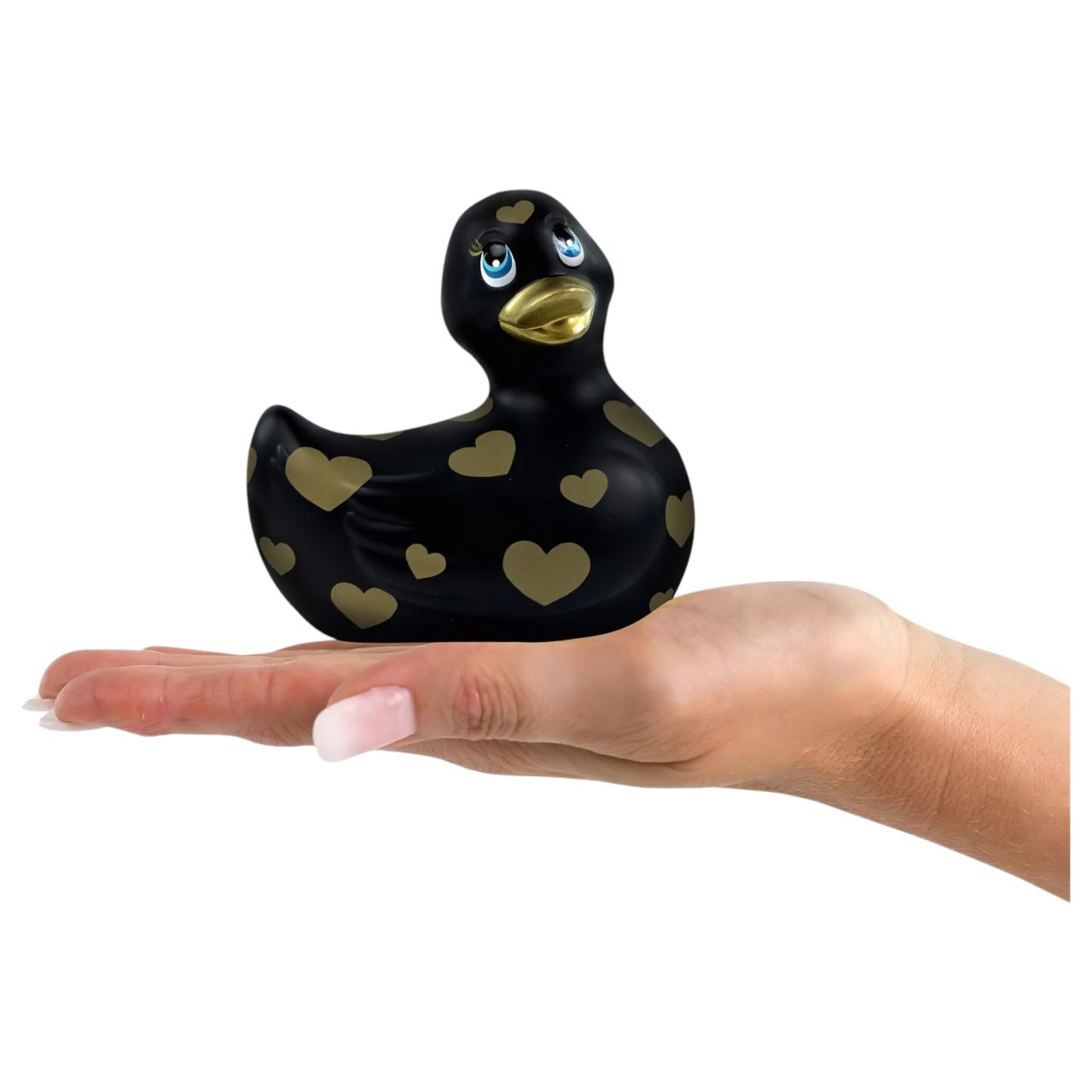 My Duckie Romance 2.0 - csikló vibrátor (fekete-arany)