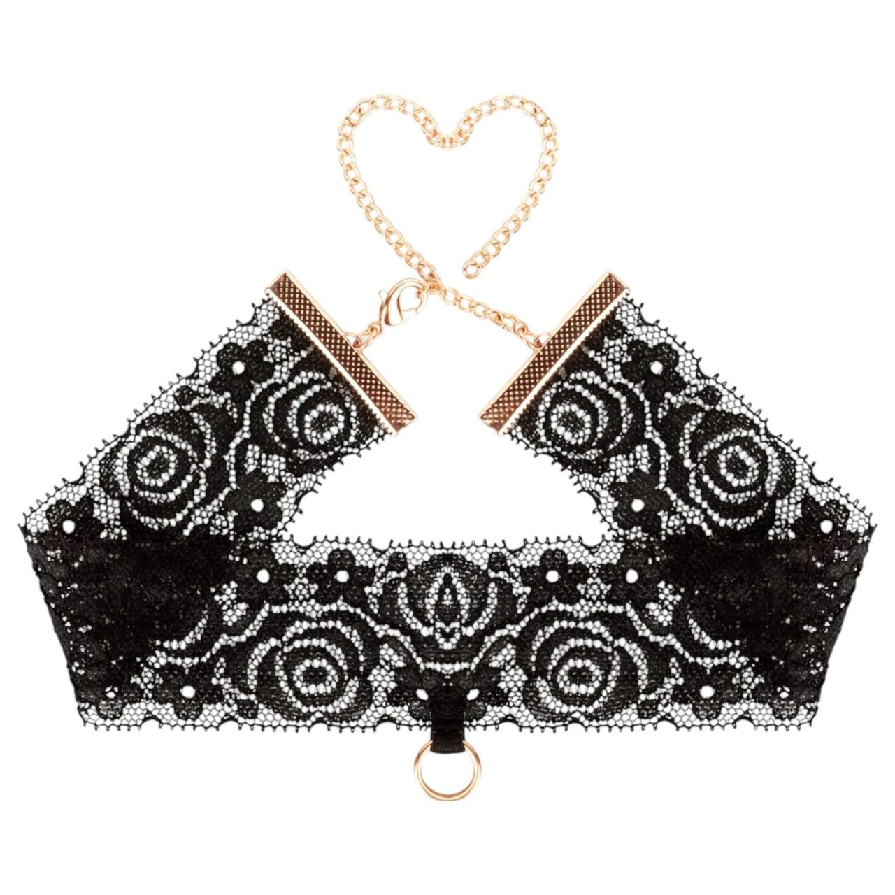 Rosy Gold - nyakörv és csukló bilincs (fekete)