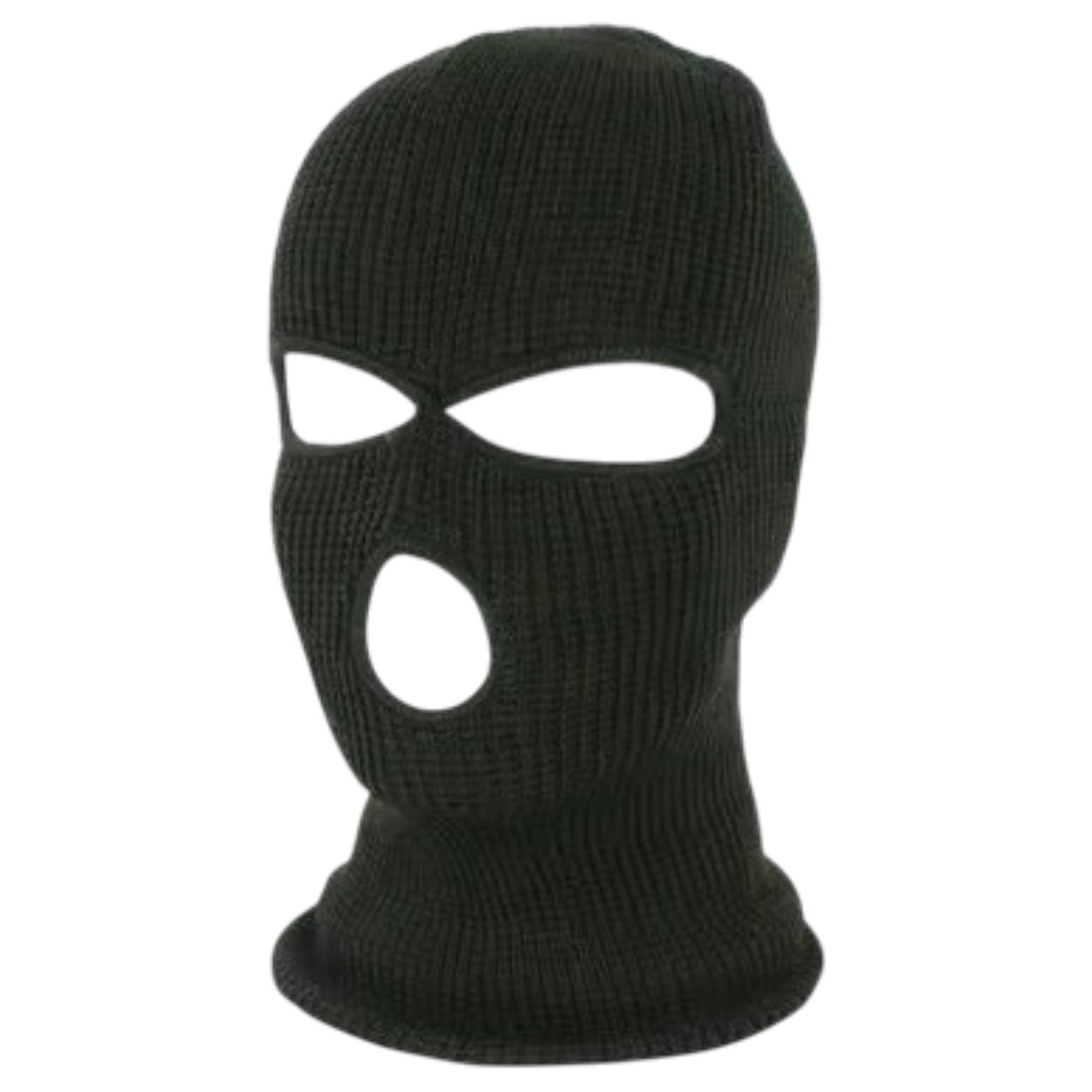Balaclava - kötött szopóálarc 3 nyílással (fekete)