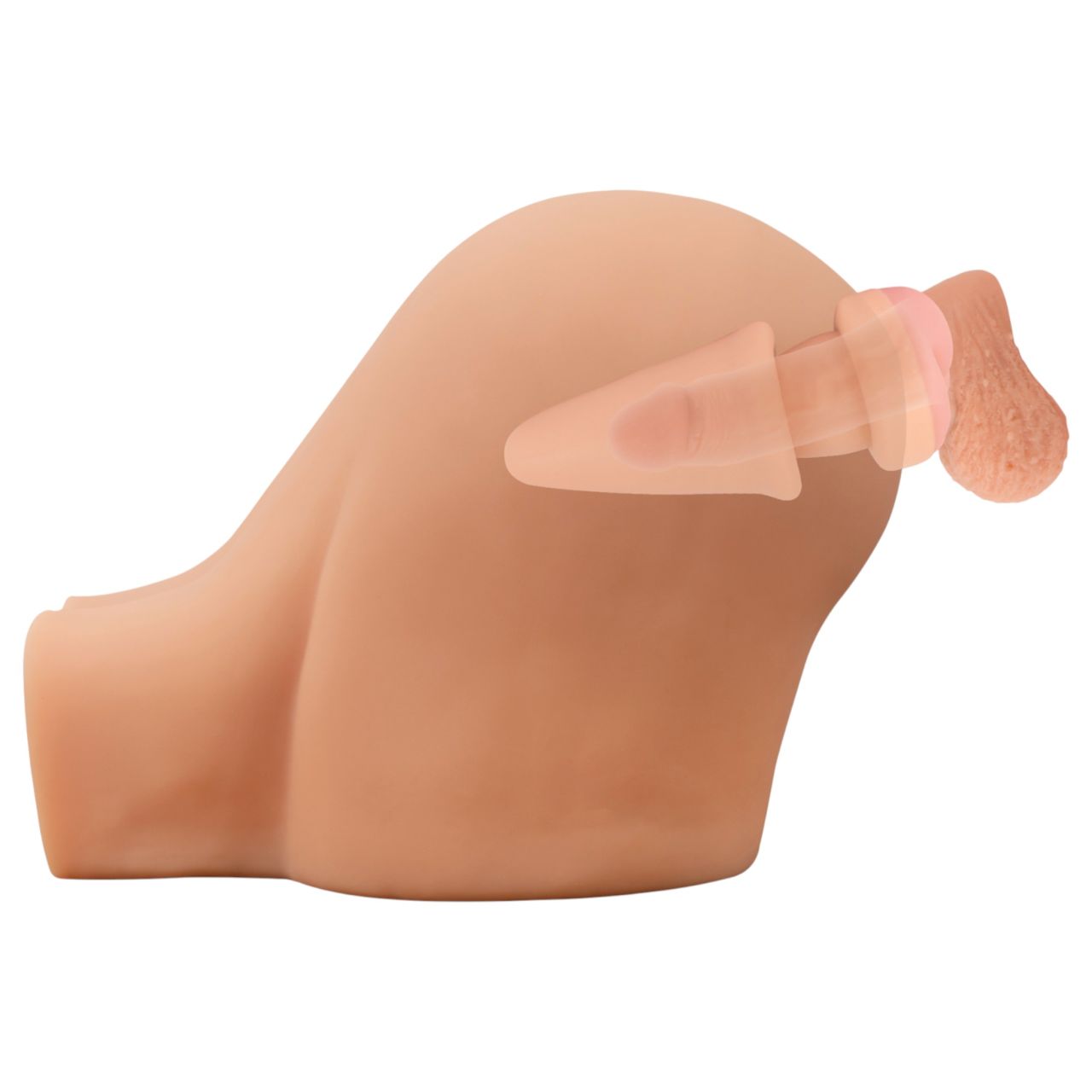 Nature Skin - anál plug és péniszköpeny (natúr)
