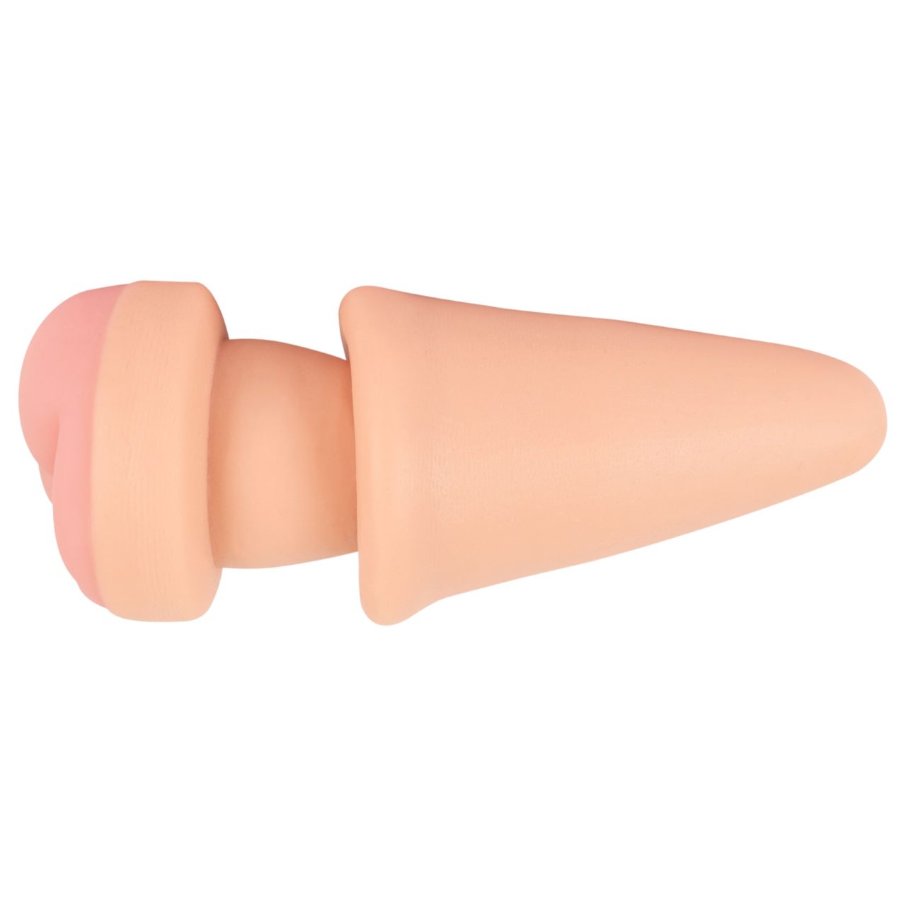 Nature Skin - anál plug és péniszköpeny (natúr)