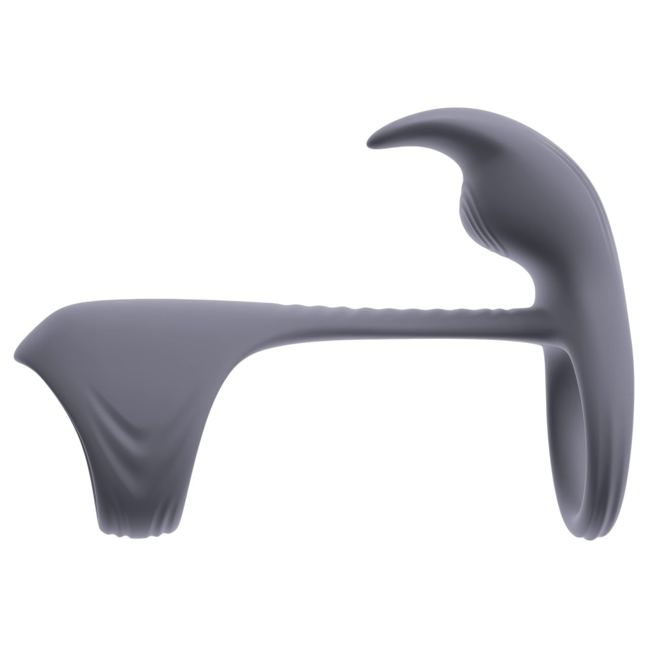 Beau Coeur Vylor - pénisz-és heregyűrű csiklóizgatóval (szürke) Beau Coeur Vylor - pénisz-és heregyűrű csiklóizgatóval (szürke)