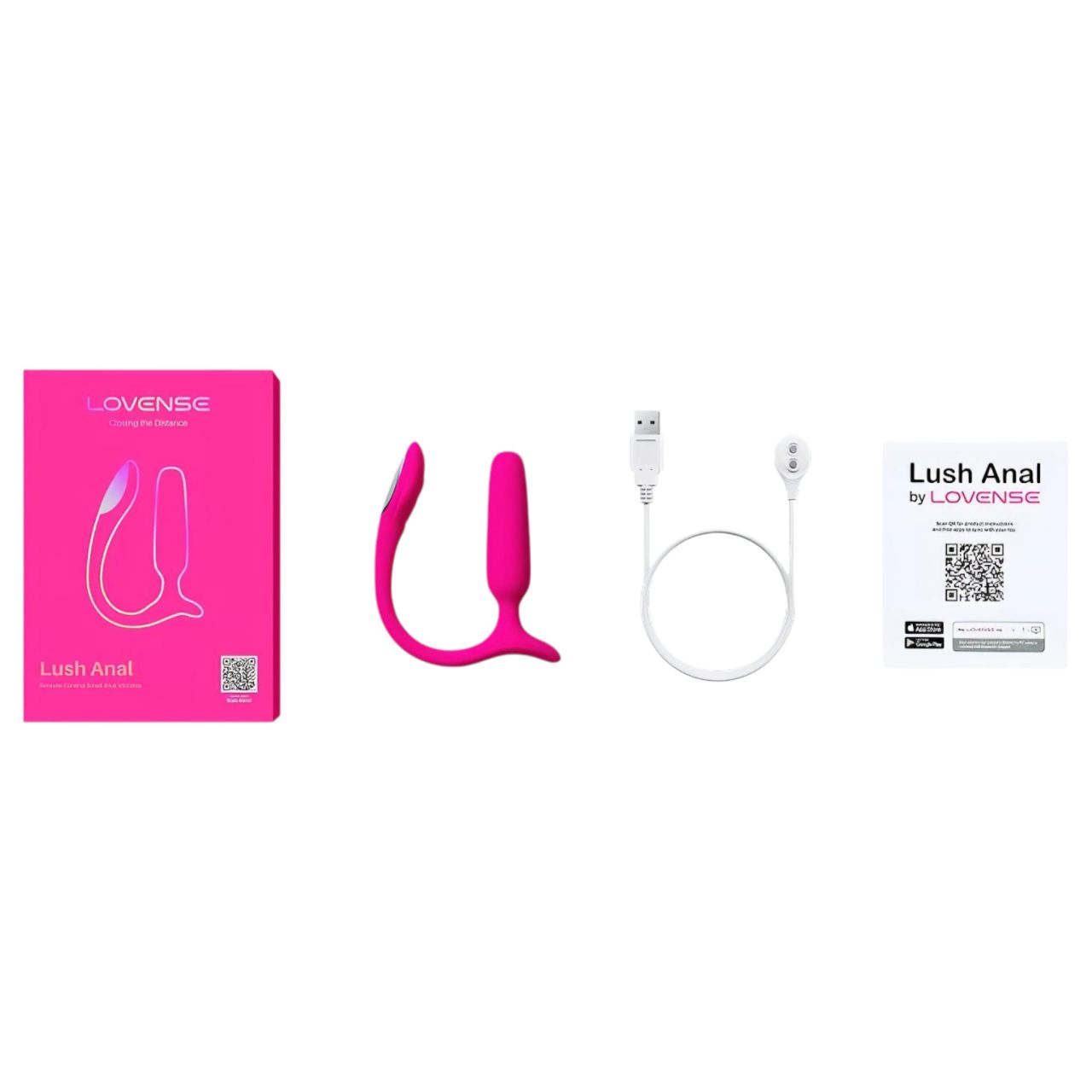 Lovense Lush Anal - App-vezérelt análvibrátor, LED-es - pink Lovense Lush Anal - App-vezérelt análvibrátor, LED-es - pink