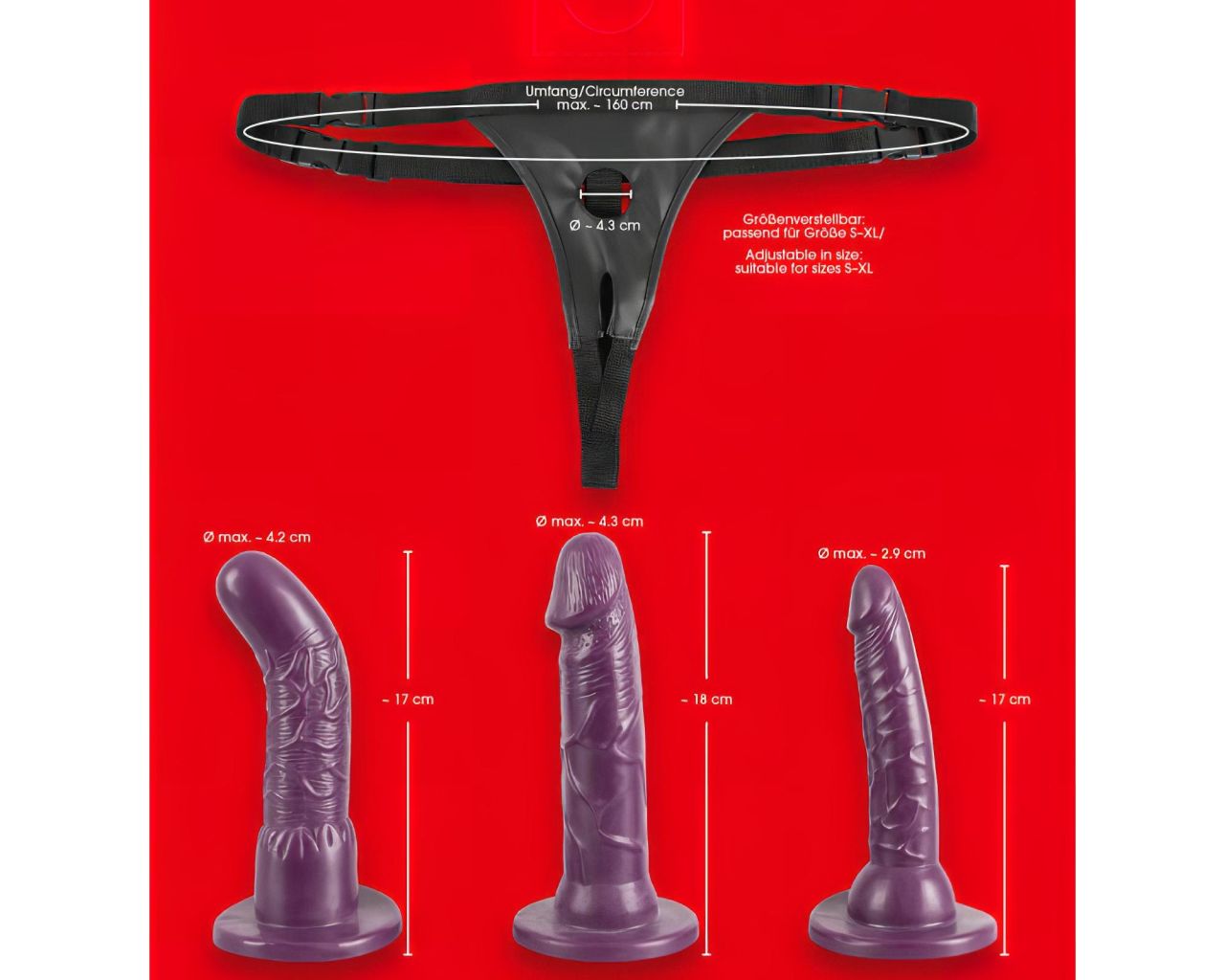 / Bad Kitty - Felcsatolható dildó szett