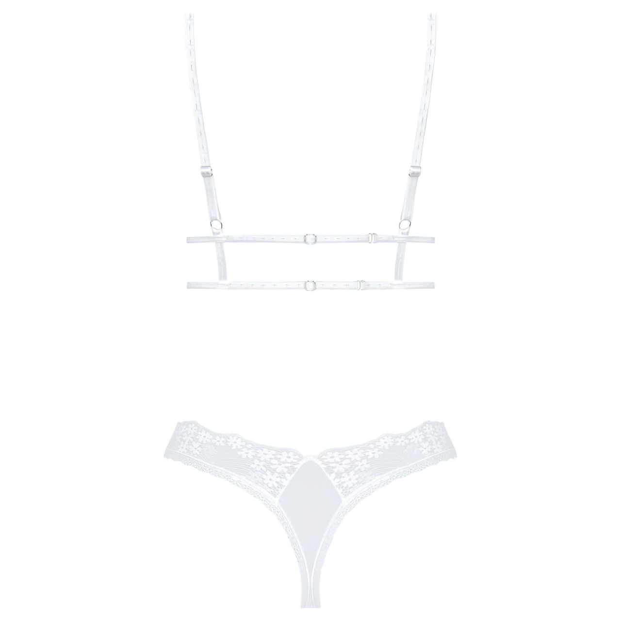 Obsessive Set Heavenlly - csipkés melltartó szett (fehér)