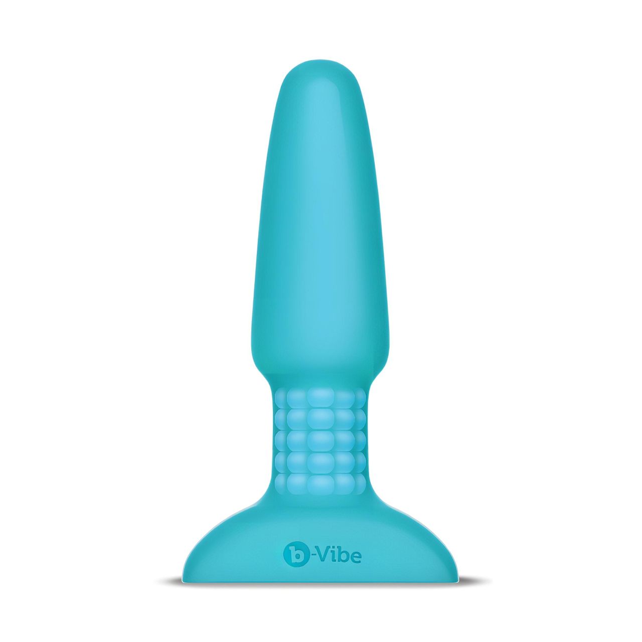 / b-Vibe - forgó gyöngyös, akkus anál vibrátor (türkiz)