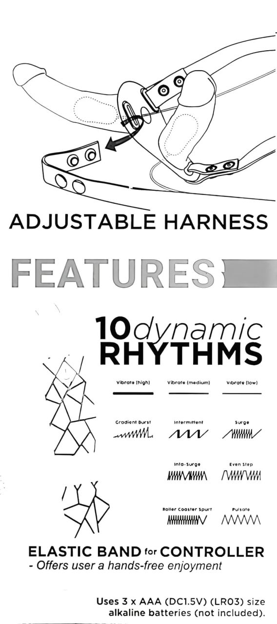 Double Thruster - felcsatolható dupla vibrátor (fekete) Double Thruster - felcsatolható dupla vibrátor (fekete)