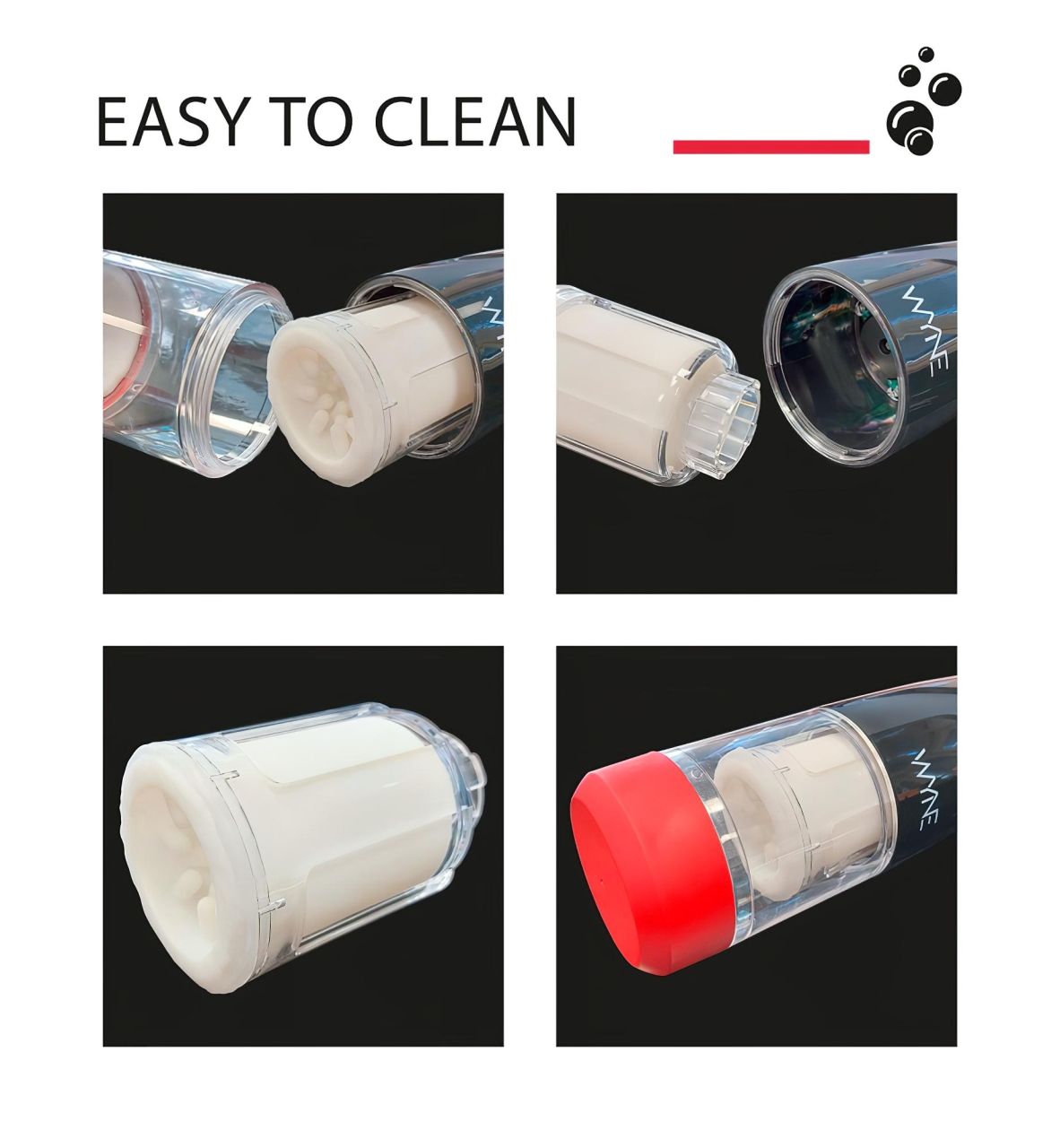 WYNE 05 - akkus, forgó maszturbátor (fekete-fehér) WYNE 05 - akkus, forgó maszturbátor (fekete-fehér)