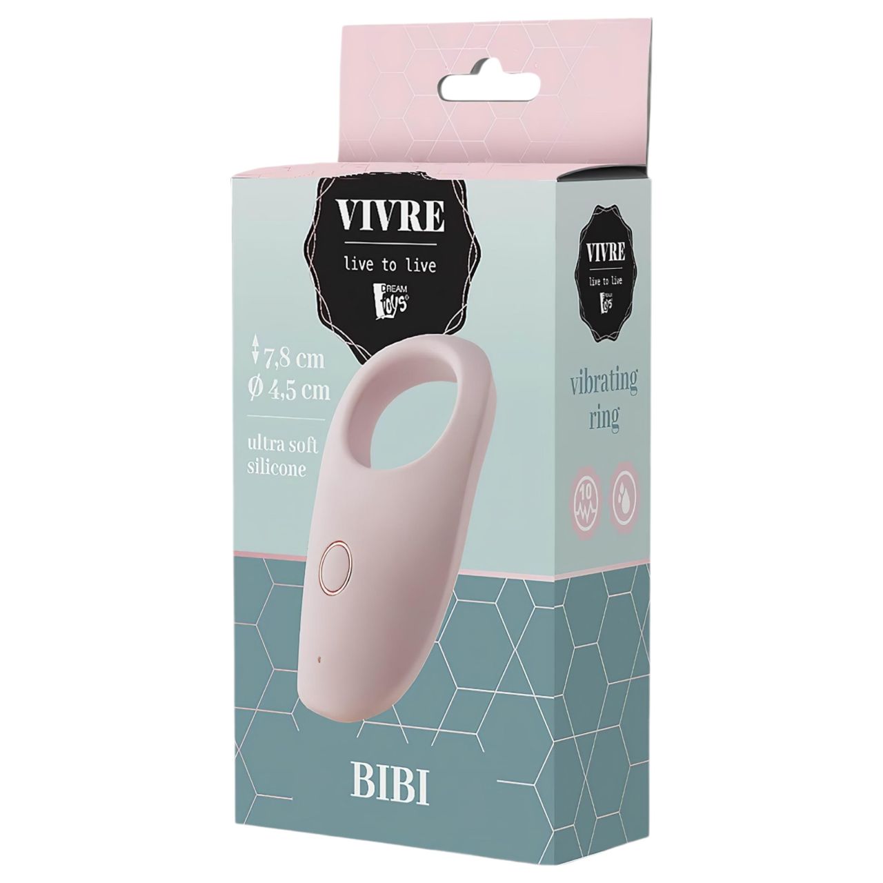 Vivre Bibi - akkus, vibrációs péniszgyűrű (pink)