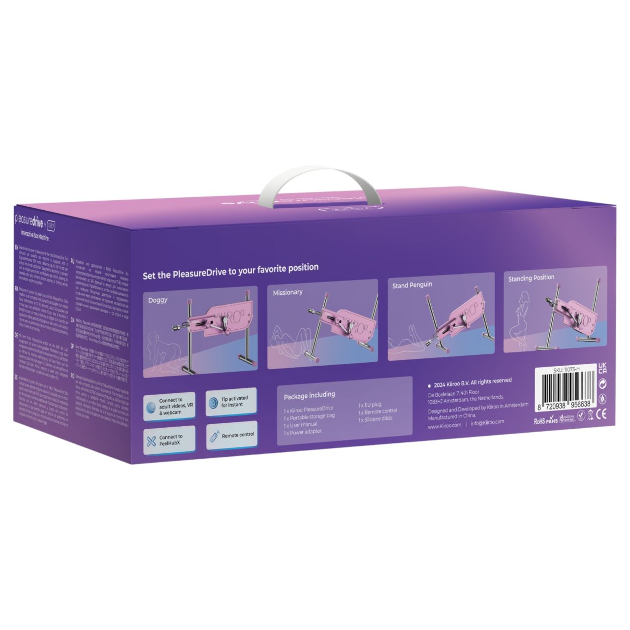 Kiiroo Pleasure Drive - okos hálózati szexgép (pink)