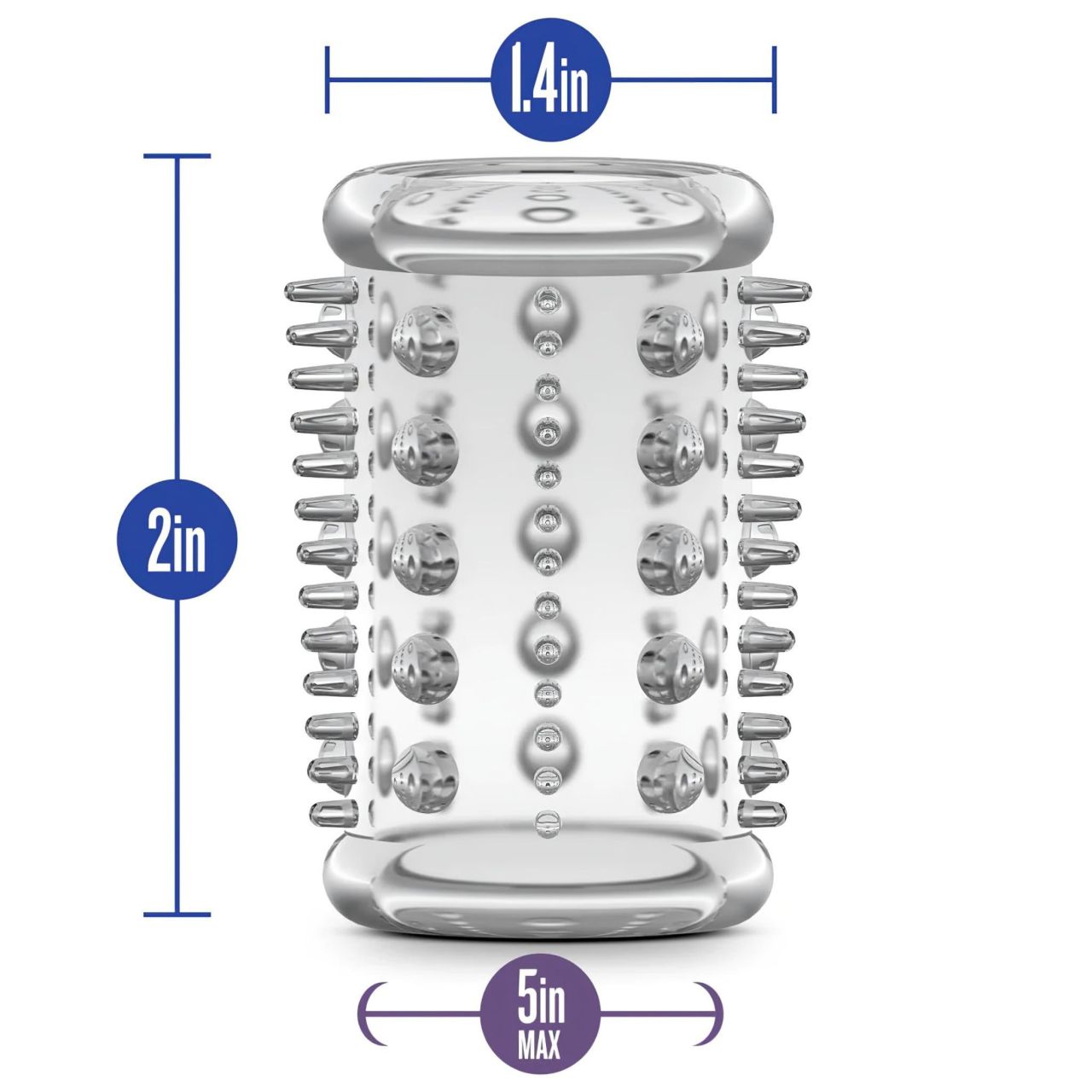 Stay Hard - apró tüskés péniszmandzsetta (átlátszó)