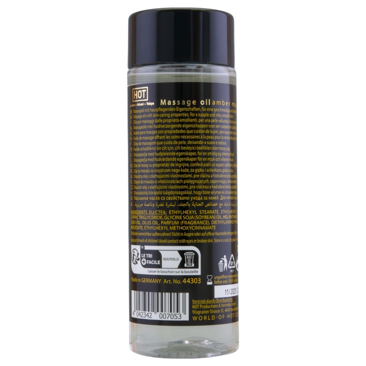 HOT bőrápoló masszázsolaj - borostyán pézsma (100 ml) HOT bőrápoló masszázsolaj - borostyán pézsma (100 ml)