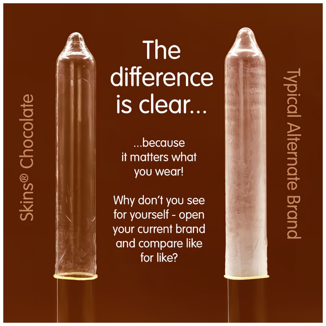 Skins - csokis óvszer (8db)