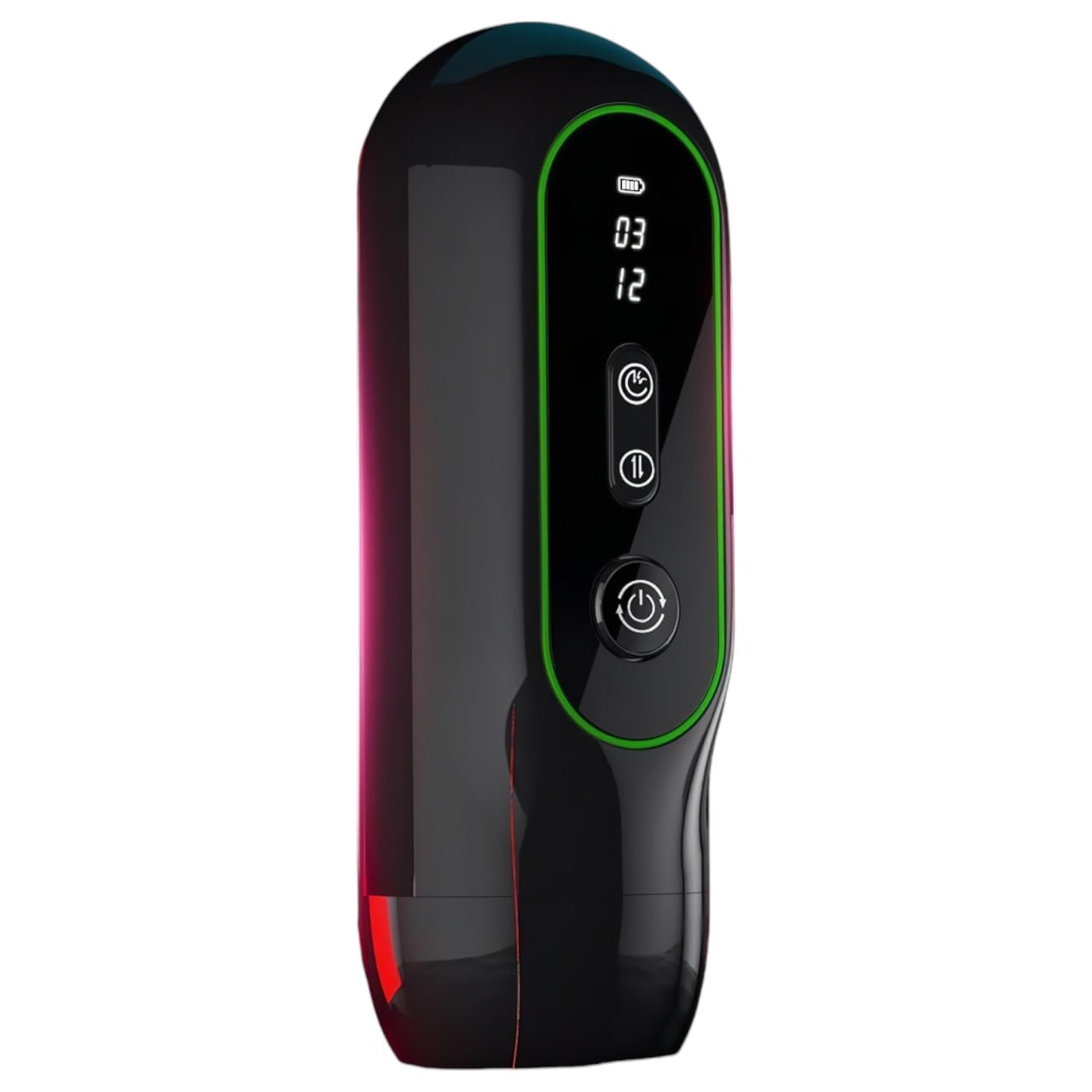 Leopard - vibráló fel-le mozgó maszturbátor (fekete) Leopard - vibráló fel-le mozgó maszturbátor (fekete)