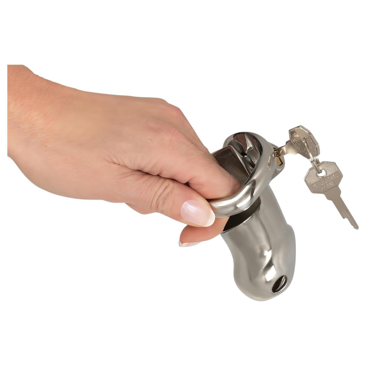 Fetish - fém pénisz ketrec (ezüst)