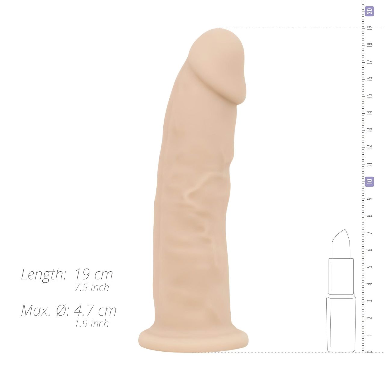 Real Fantasy Parker - élethű dildó - 19cm (natúr) Real Fantasy Parker - élethű dildó - 19cm (natúr)