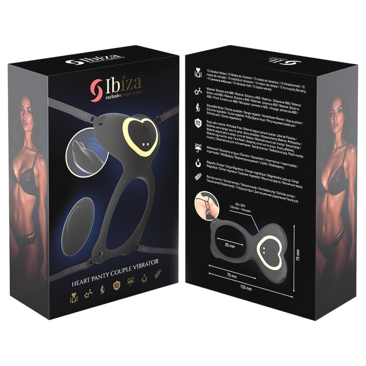 IBIZA - felcsatolható csiklóizgató vibrátor (fekete) IBIZA - felcsatolható csiklóizgató vibrátor (fekete)