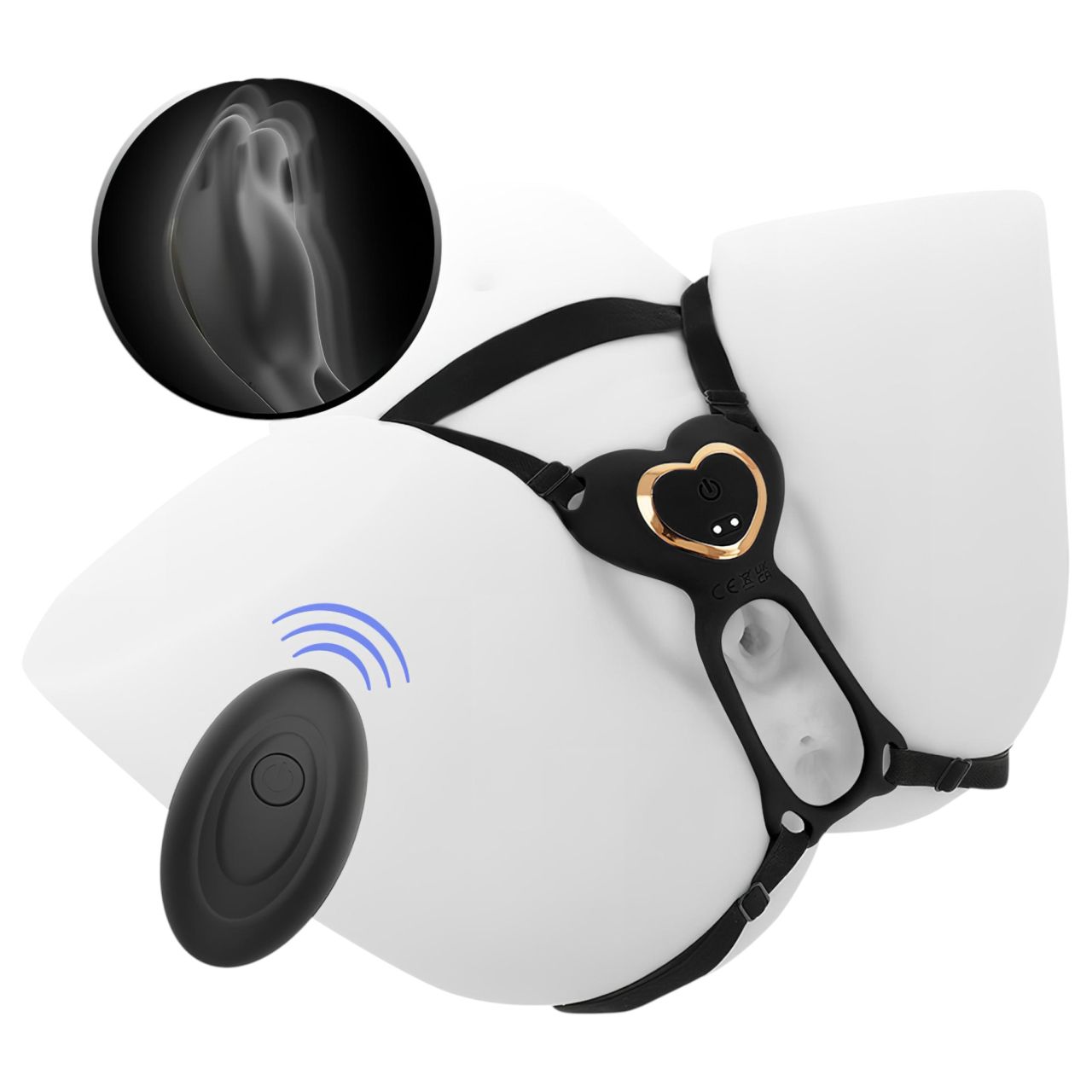 IBIZA - felcsatolható csiklóizgató vibrátor (fekete) IBIZA - felcsatolható csiklóizgató vibrátor (fekete)