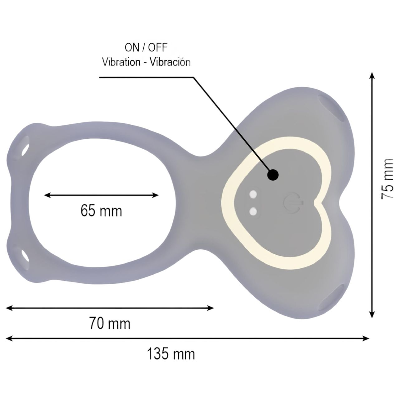 IBIZA - felcsatolható csiklóizgató vibrátor (fekete) IBIZA - felcsatolható csiklóizgató vibrátor (fekete)