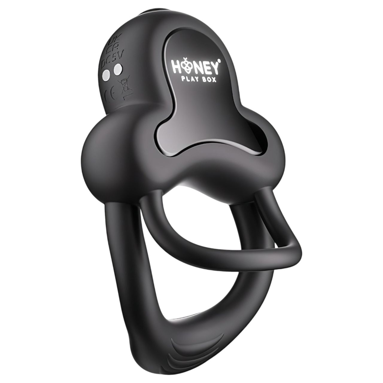Honey Play Box Anello - okos vibrációs pénisz- és heregyűrű (fekete)