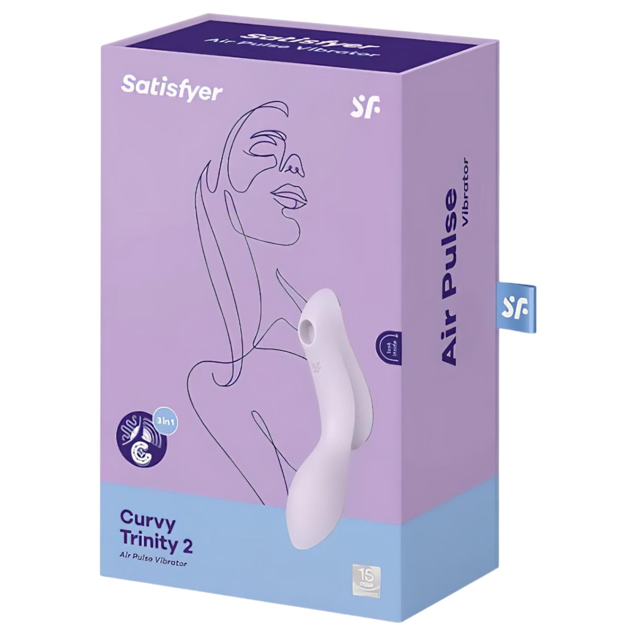 Satisfyer Curvy Trinity 2 - léghullámos 2in1 vibrátor (lila)
