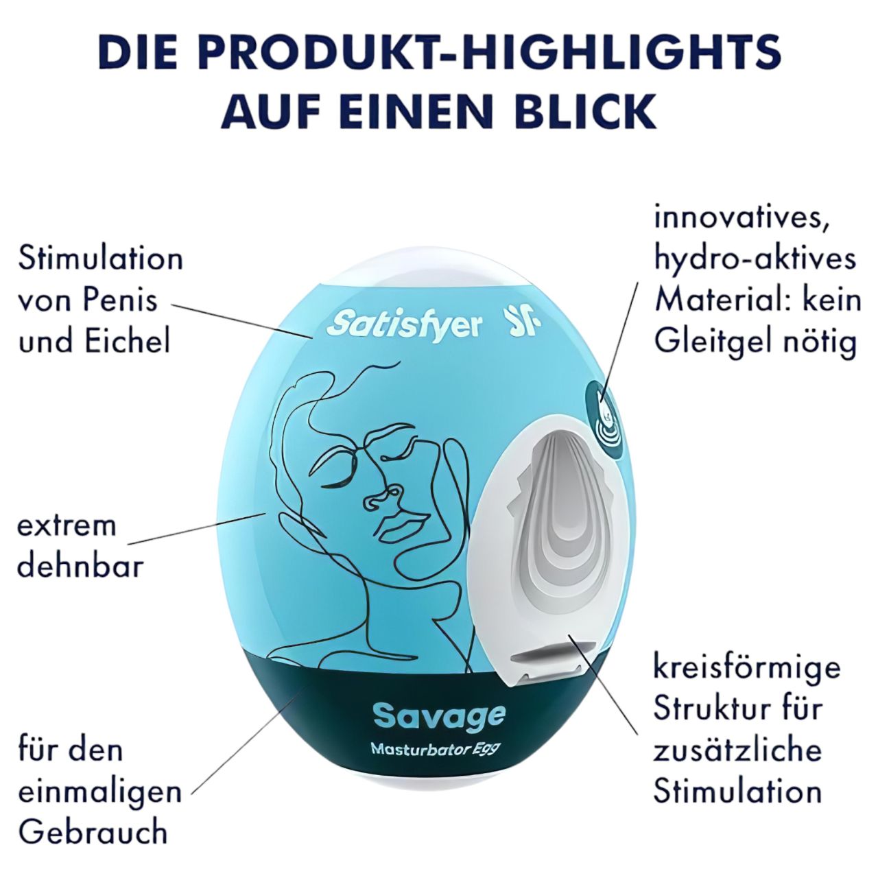Satisfyer Egg Savage - tojás maszturbátor (1db) Satisfyer Egg Savage - tojás maszturbátor (1db)