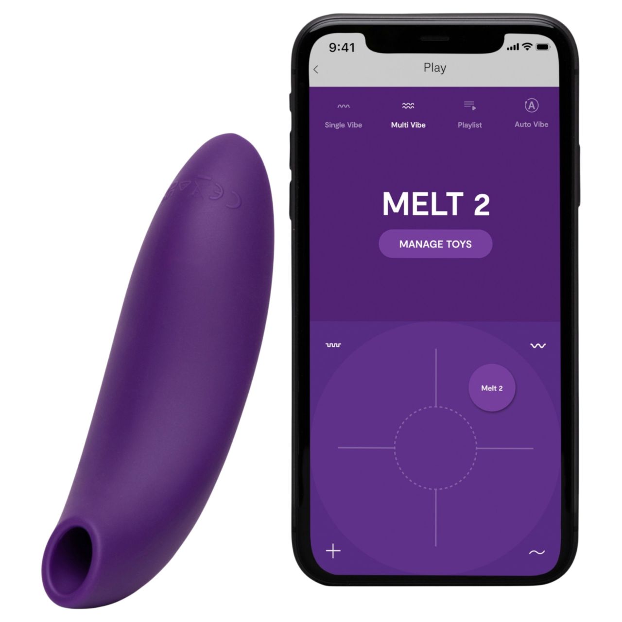 We-Vibe Melt 2 – App-vezérelt léghullámos csiklóizgató (lila)