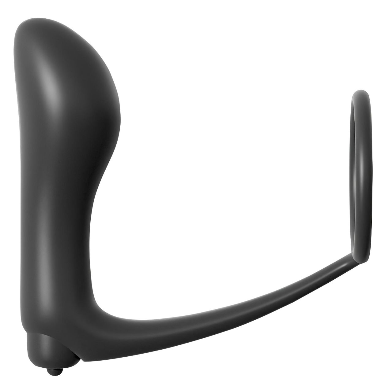 Analfantasy - ujj anál vibrátor péniszgyűrűvel (fekete)