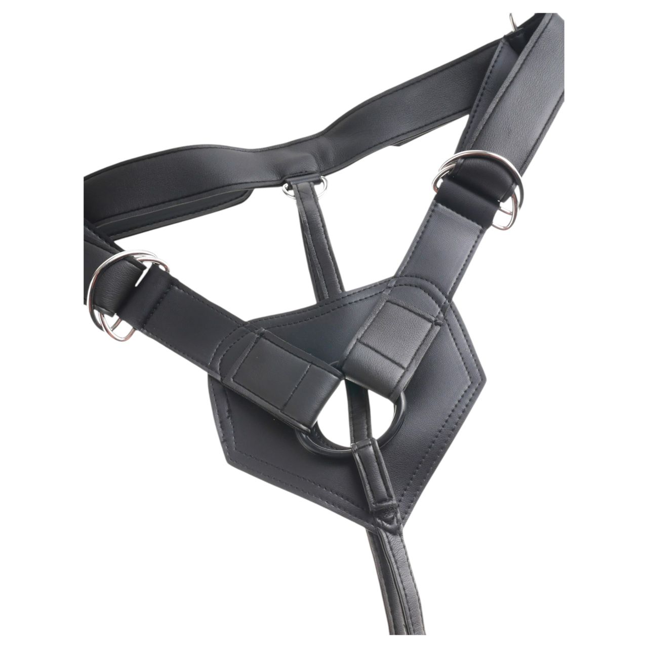 King Cock 7 - felcsatolható dildó hámmal (fekete)