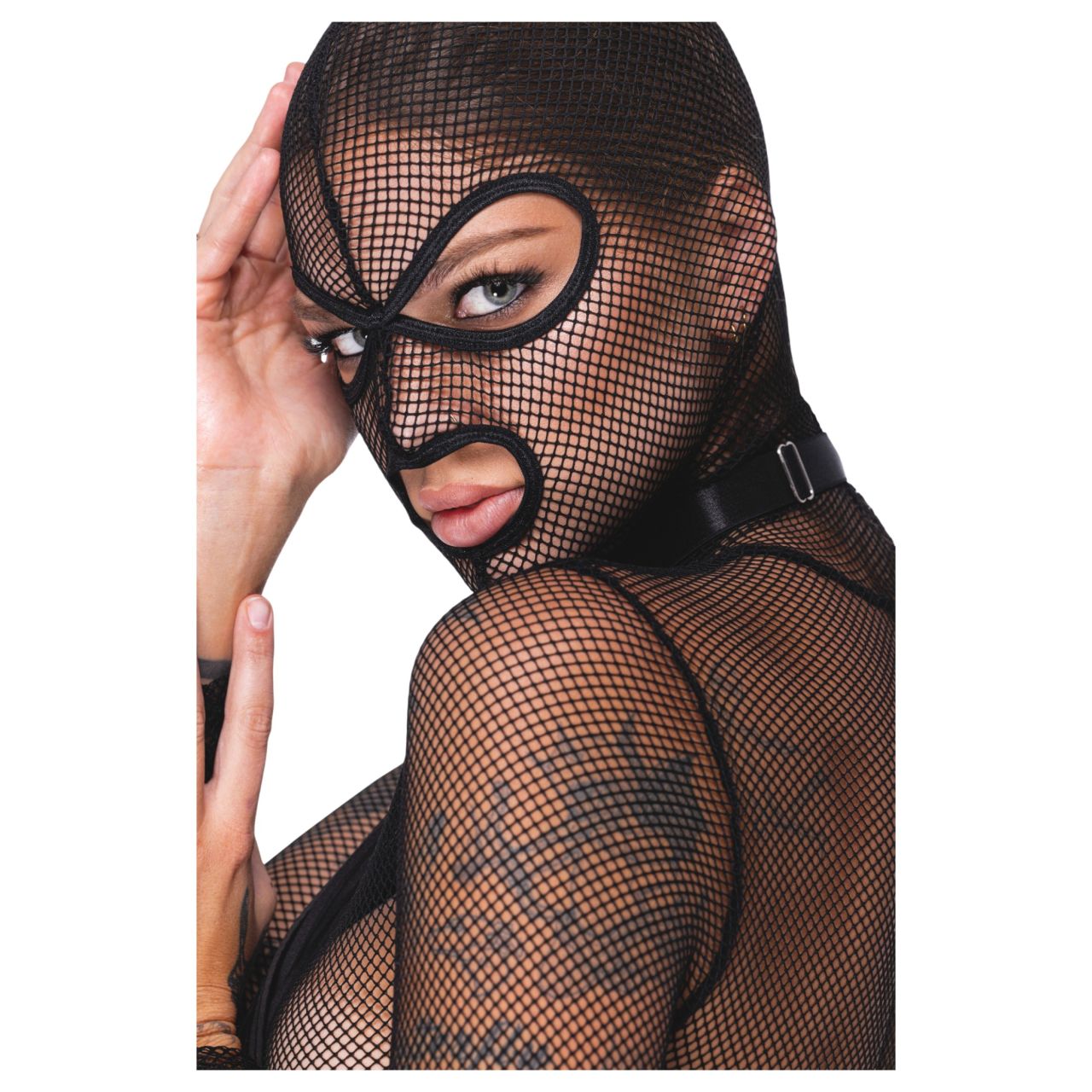 Bad Kitty - BDSM áttetsző necc szett korbáccsal (fekete) Bad Kitty - BDSM áttetsző necc szett korbáccsal (fekete)