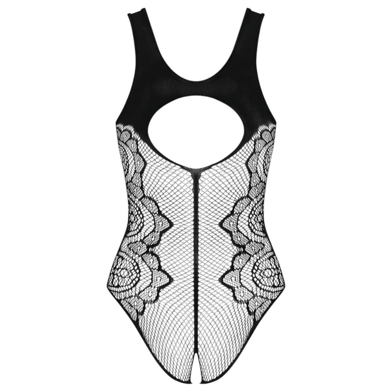 Obsessive B335 - átlátszó, nyitott body (fekete) - S-L