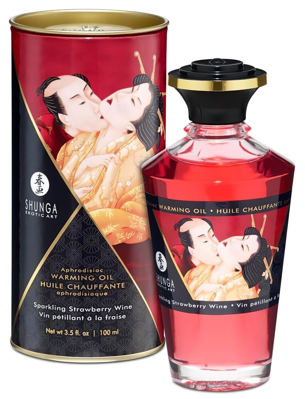Shunga - melegítő masszázsolaj - pezsgő-eper (100ml) Shunga - melegítő masszázsolaj - pezsgő-eper (100ml)