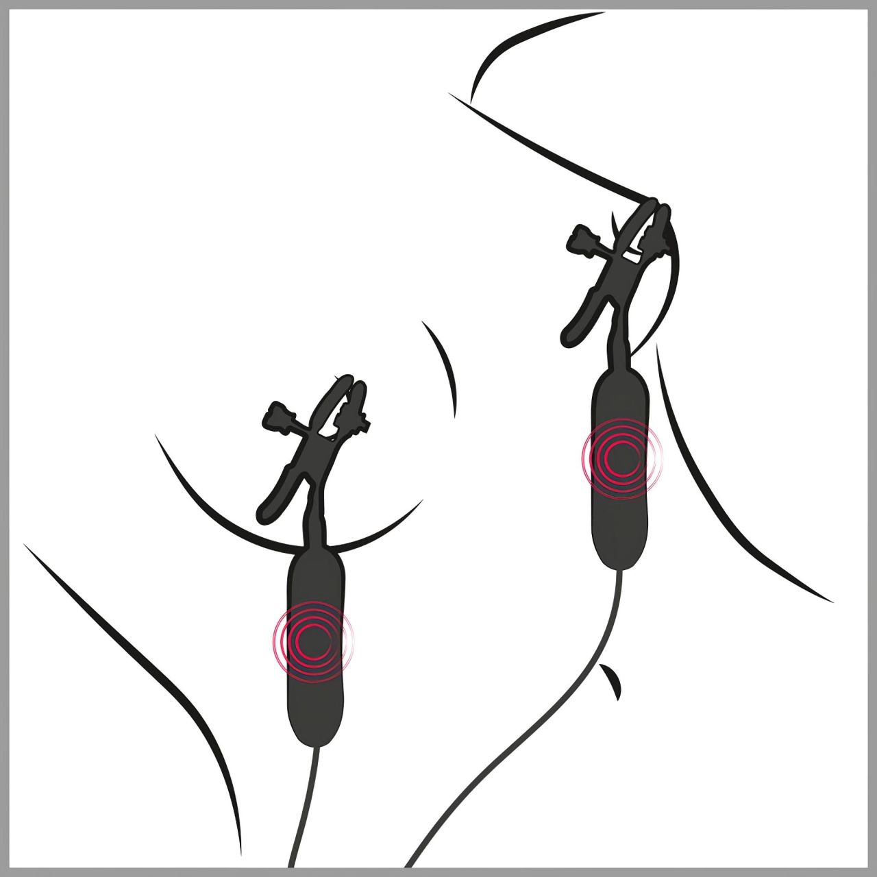 Pipedream - Fetish - rezgő mellbimbó csipesz (fekete) Pipedream - Fetish - rezgő mellbimbó csipesz (fekete)
