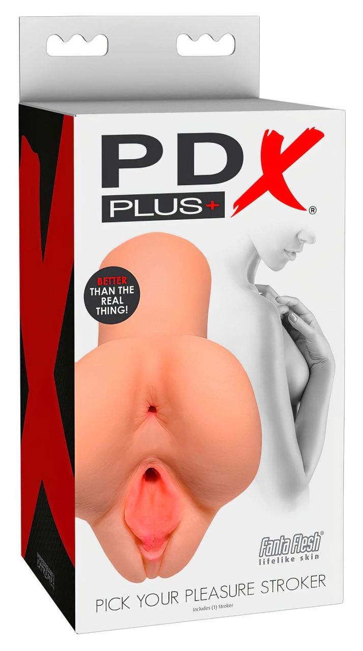 PDX Pick Your Pleasure - 2in1 élethű maszturbátor (natúr) PDX Pick Your Pleasure - 2in1 élethű maszturbátor (natúr)