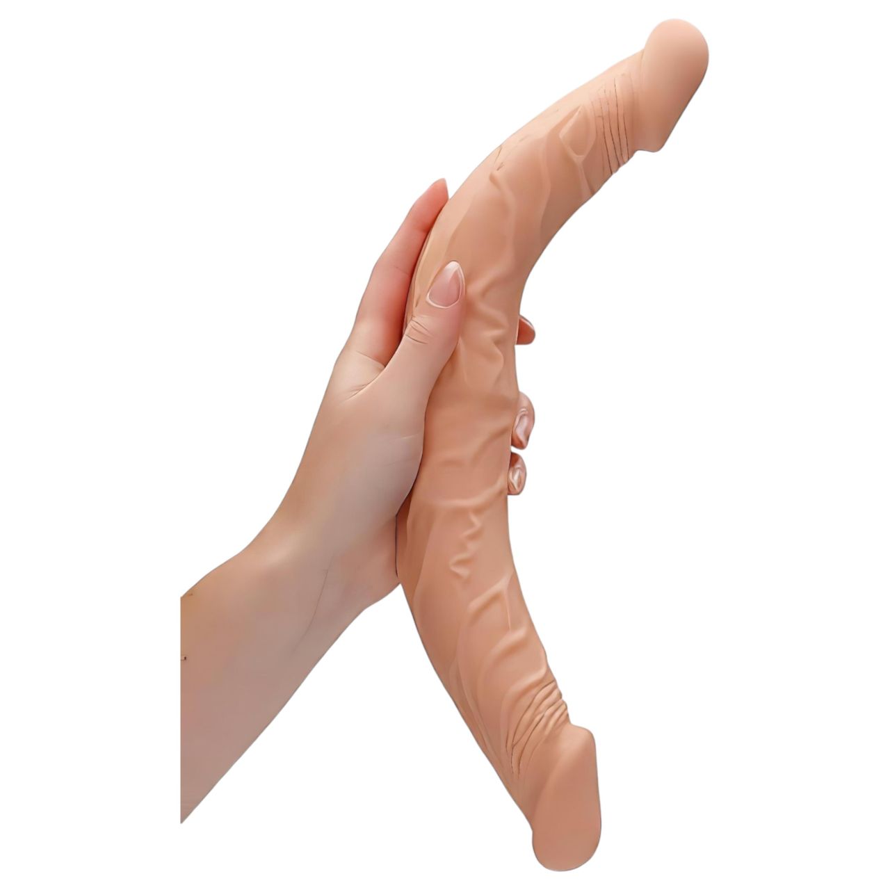 RealRock Double Dong 14 - dupla dildó (36cm) - natúr