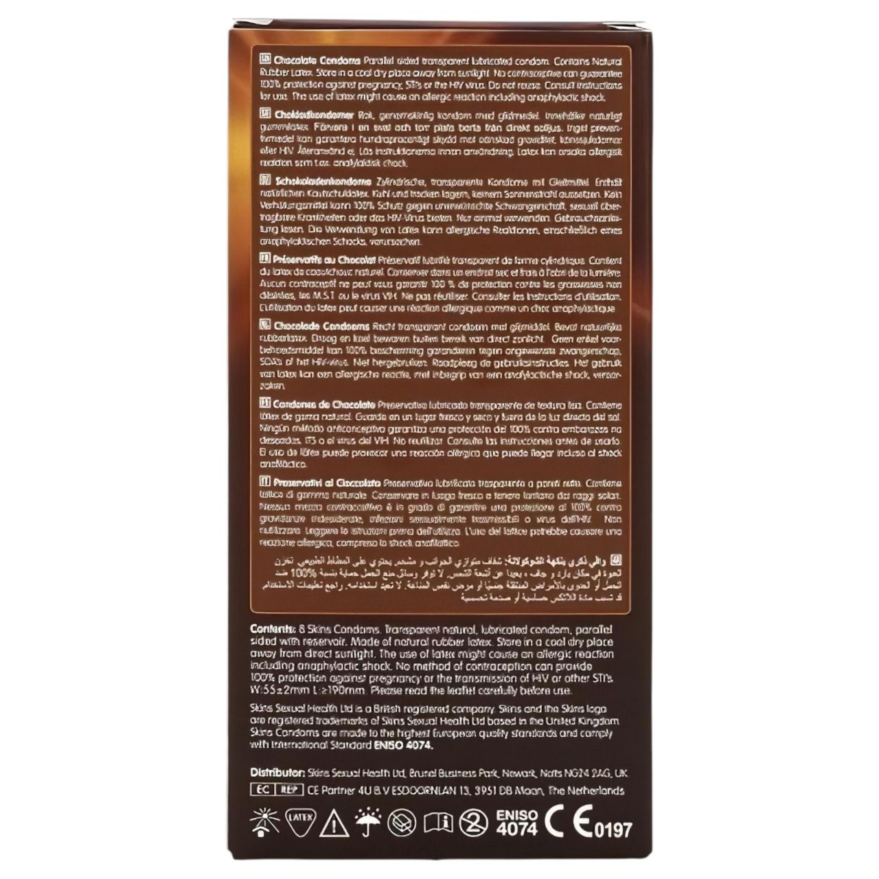 Skins - csokis óvszer (8db)