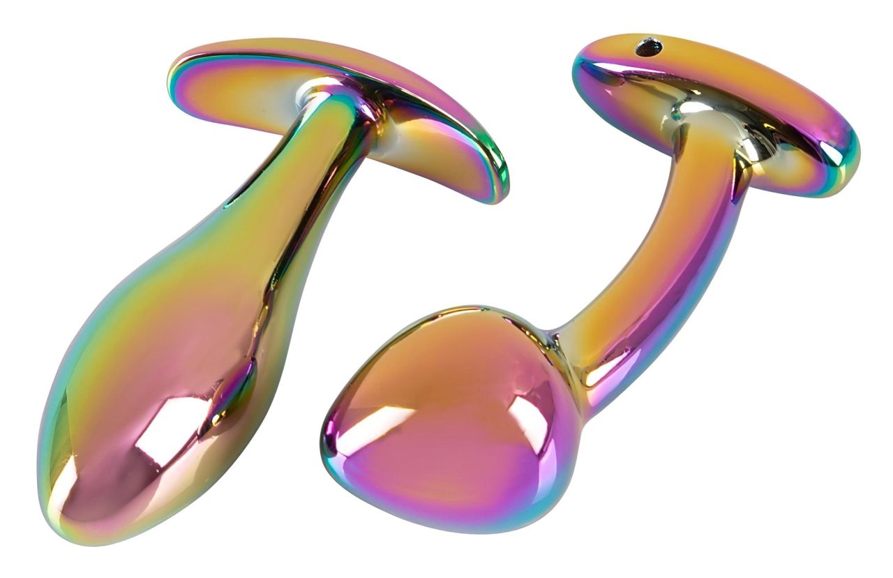 / ANOS Metal Rainbow - fém anál plug szett (2 részes) / ANOS Metal Rainbow - fém anál plug szett (2 részes)