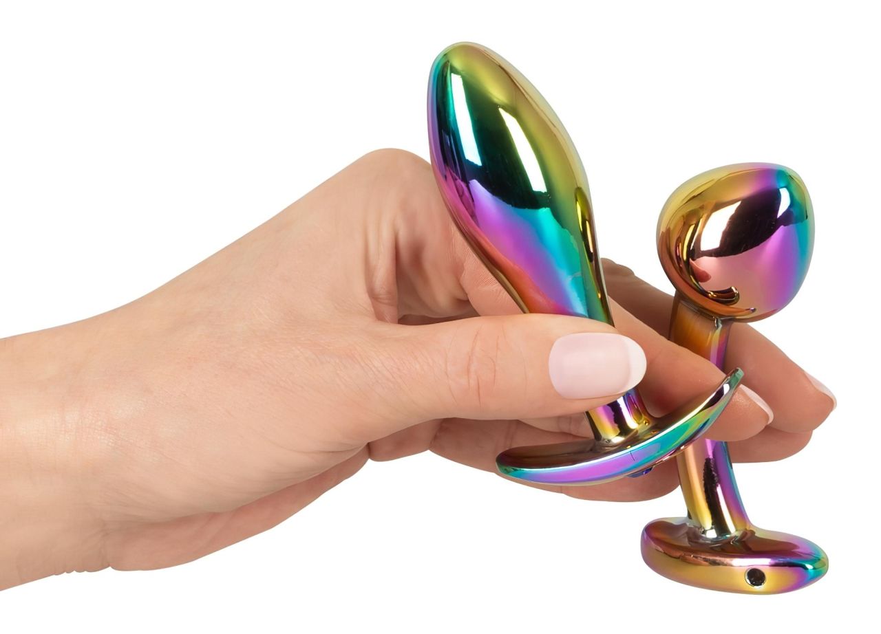 / ANOS Metal Rainbow - fém anál plug szett (2 részes) / ANOS Metal Rainbow - fém anál plug szett (2 részes)