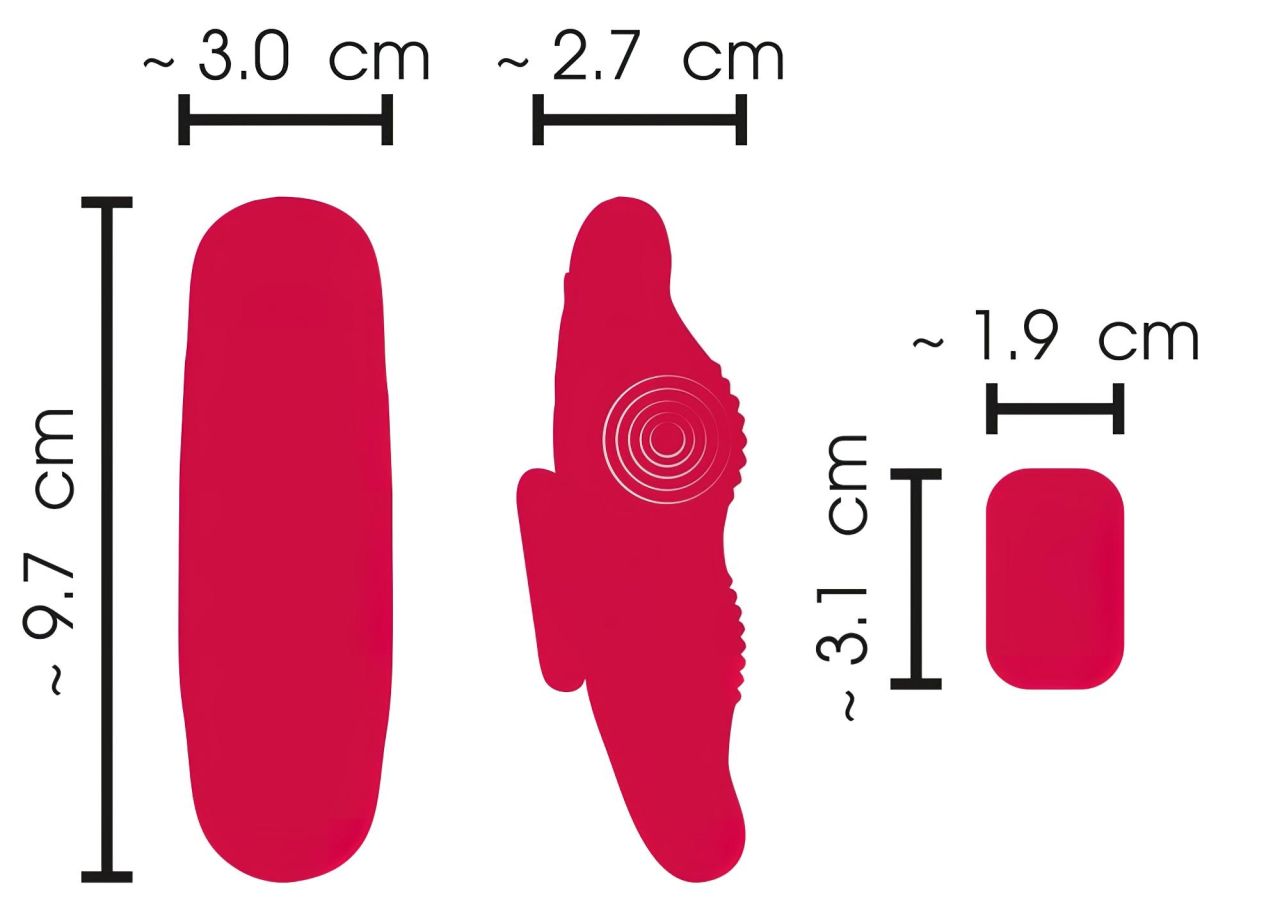 Smile - akkus, rádiós bugyi vibrátor (piros)