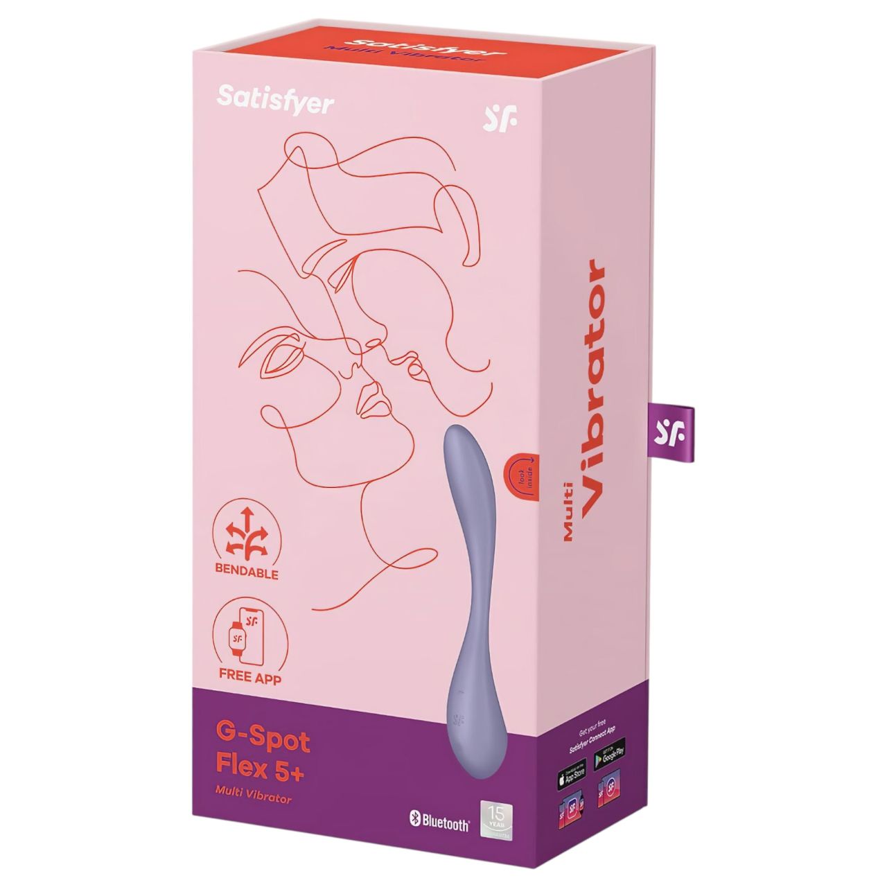 Satisfyer G-spot Flex 5 - okos G-pont vibrátor (lila) Satisfyer G-spot Flex 5 - okos G-pont vibrátor (lila)