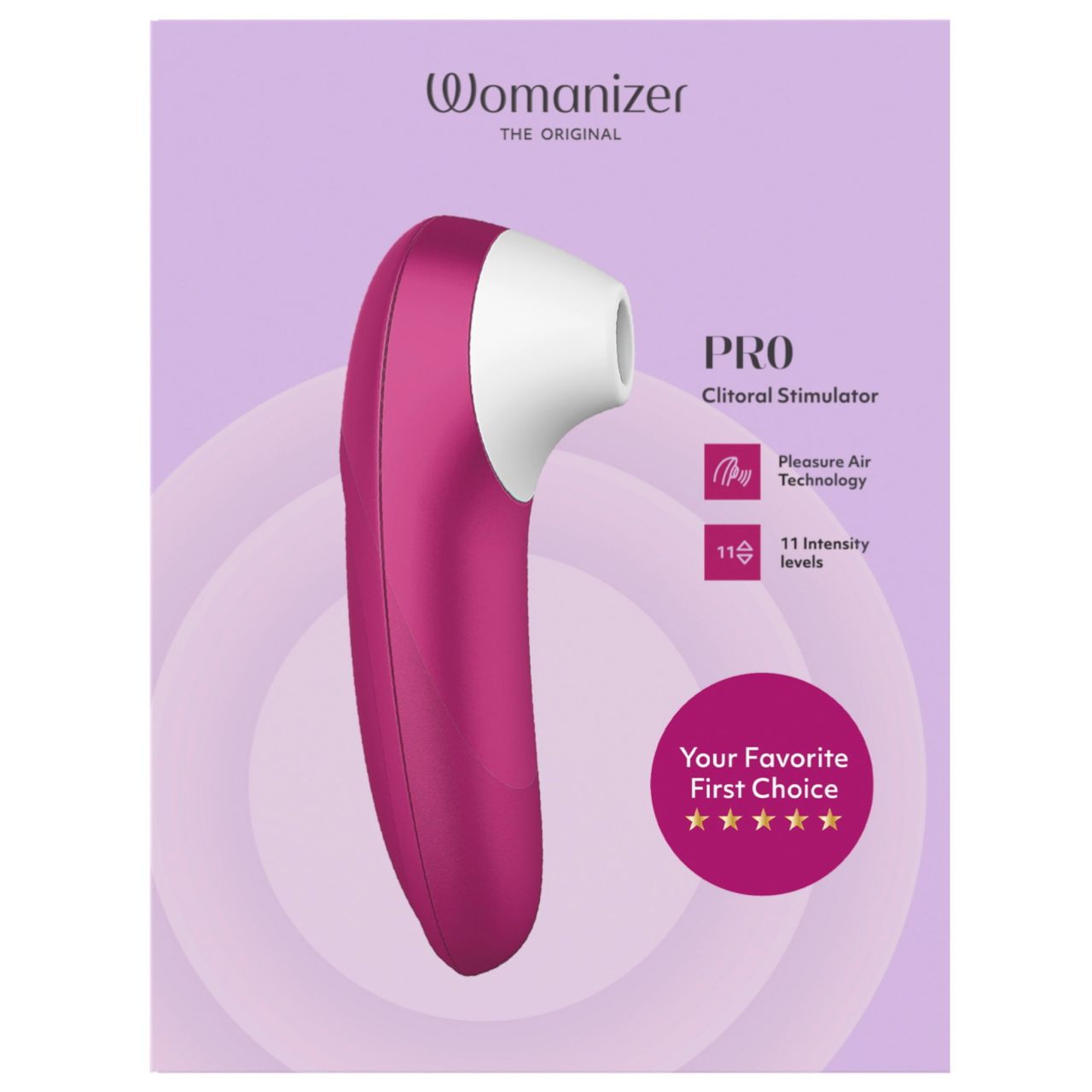 Womanizer Pro - léghullámos csiklóizgató (pink)