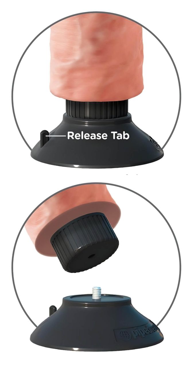 King Cock 9 - hajlítható, tapadókorongos vibrátor (26cm) - natúr