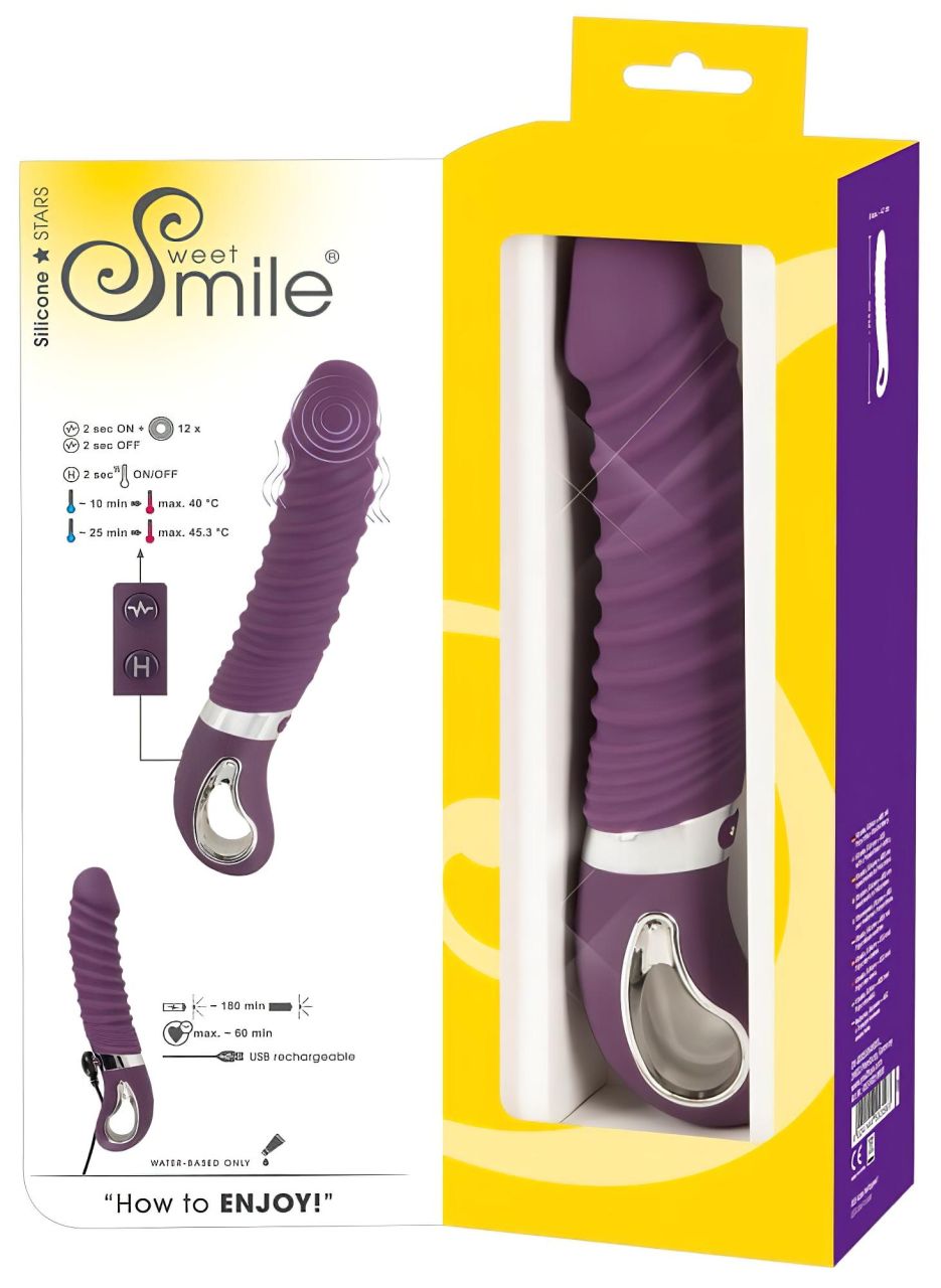 SMILE Soft - akkus, melegítő vibrátor (lila)