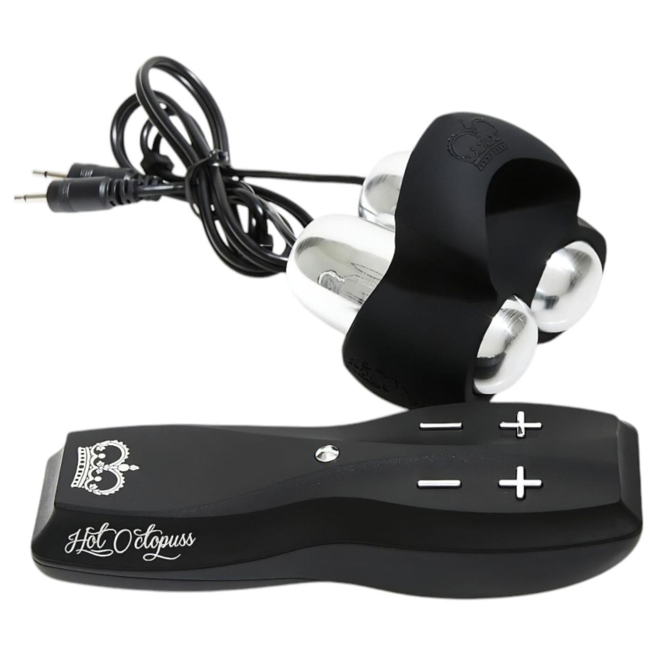 HOT Octopuss JETT - 2 motoros makkvibrátor (fekete)