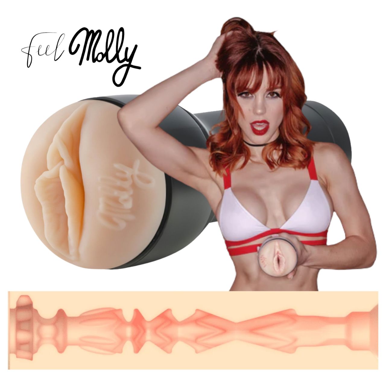 Kiiroo Molly Stewart - művagina - PowerBlow kompatibilis (natúr)