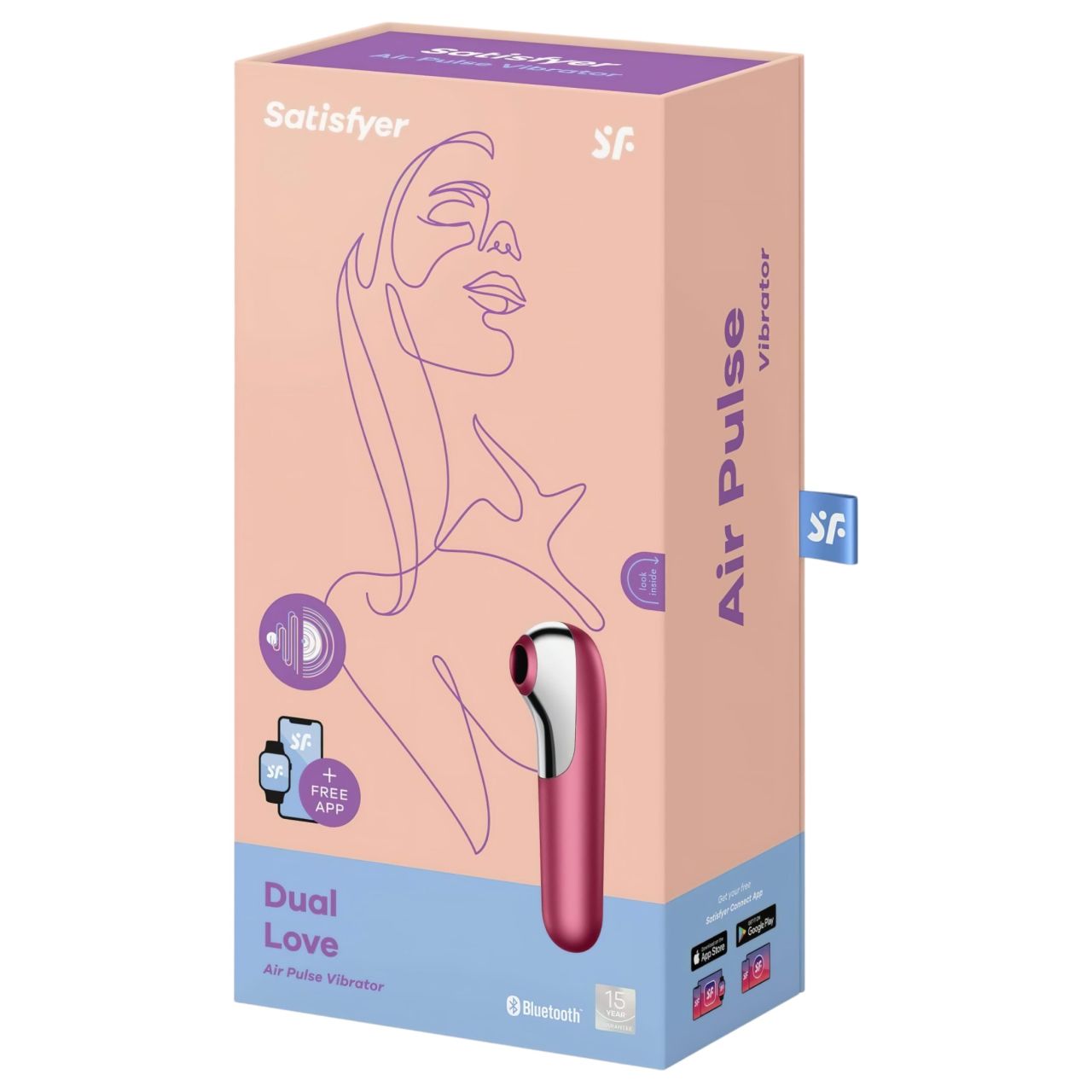 Satisfyer Dual Love - okos hüvelyi és csikló vibrátor (piros) Satisfyer Dual Love - okos hüvelyi és csikló vibrátor (piros)